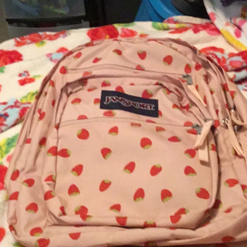 ❤️ JanSport 5 Pocket Backpack Strawberry Print